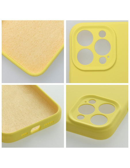Coque SILICONE 2mm pour IPHONE 15 Pro Max jaune