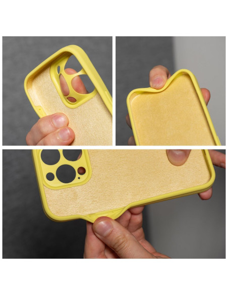 Coque SILICONE 2mm pour IPHONE 15 Pro Max jaune