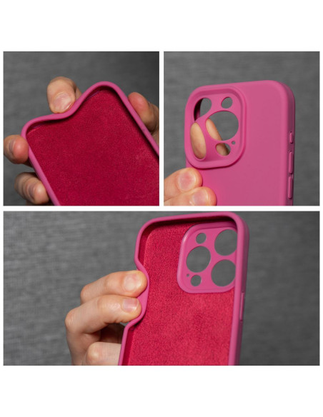 Coque SILICONE 2mm pour IPHONE 15 Pro Max rose