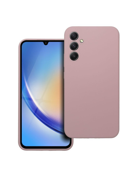 Coque en SILICONE 2mm pour SAMSUNG A34 5G rose poudré