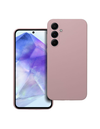 Coque en SILICONE 2mm pour SAMSUNG A55 5G rose poudré