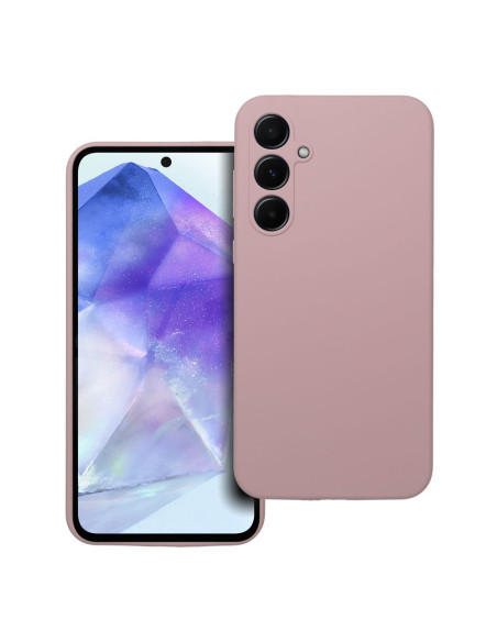 Coque en SILICONE 2mm pour SAMSUNG A55 5G rose poudré