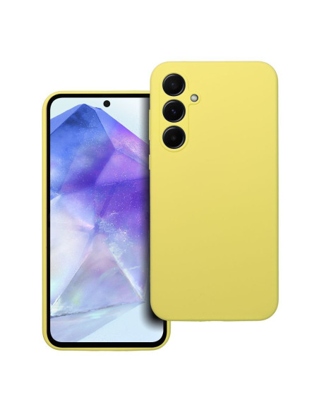 Coque en SILICONE 2mm pour SAMSUNG A55 5G jaune