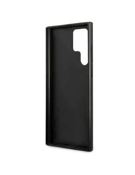 Véritable GUESS Case GUHCS22LG4GFGR pour Samsung S22 Ultra (4G Metal Gold Logo / Grey)
