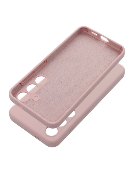 Coque en SILICONE 2mm pour SAMSUNG S24 rose poudré
