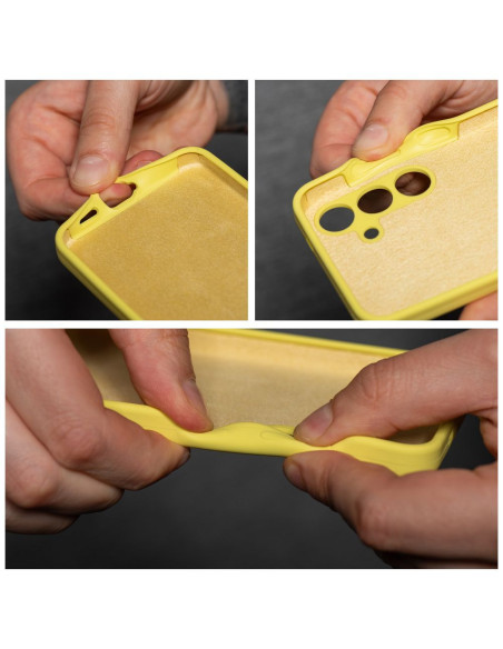 Coque en SILICONE 2mm pour SAMSUNG S24 jaune