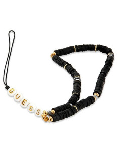 GUESS phone strap GUSTPEARK (Heishi Beads) black