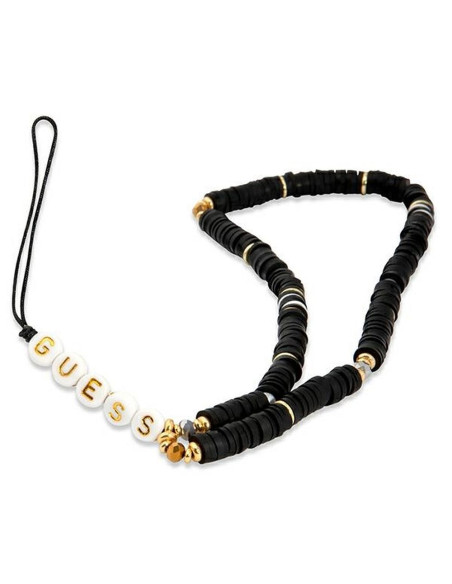 GUESS phone strap GUSTPEARK (Heishi Beads) black