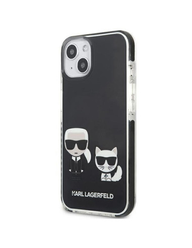 Véritable KARL LAGERFELD Case KLHCP13STPEKCK pour iPhone 13 MINI (K C Bodies / noir)