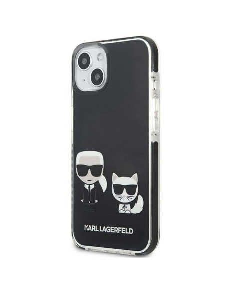 Véritable KARL LAGERFELD Case KLHCP13STPEKCK pour iPhone 13 MINI (K C Bodies / noir)