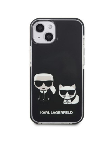 Véritable KARL LAGERFELD Case KLHCP13STPEKCK pour iPhone 13 MINI (K C Bodies / noir)