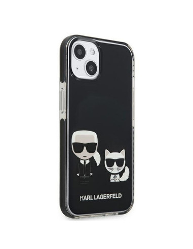 Véritable KARL LAGERFELD Case KLHCP13STPEKCK pour iPhone 13 MINI (K C Bodies / noir)