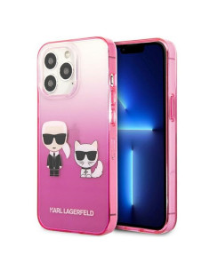 Véritable KARL LAGERFELD Case KLHCP13LTGKCP pour iPhone 13 PRO (K Choupette Centered / Pink)