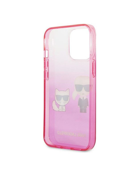 Véritable KARL LAGERFELD Case KLHCP13LTGKCP pour iPhone 13 PRO (K Choupette Centered / Pink)