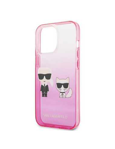 Véritable KARL LAGERFELD Case KLHCP13LTGKCP pour iPhone 13 PRO (K Choupette Centered / Pink)