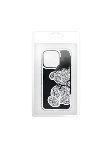 Coque TEDDY BEAR pour IPHONE 15 argenté