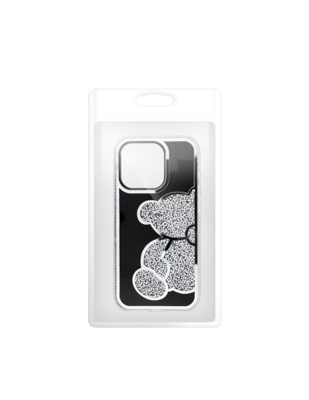 Coque TEDDY BEAR pour IPHONE 15 argenté