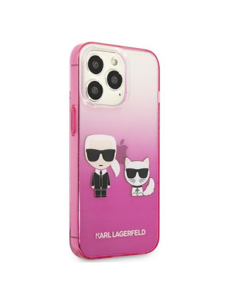 Véritable KARL LAGERFELD Case KLHCP13LTGKCP pour iPhone 13 PRO (K Choupette Centered / Pink)