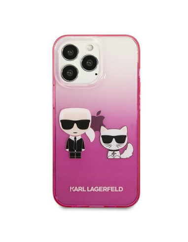 Véritable KARL LAGERFELD Case KLHCP13LTGKCP pour iPhone 13 PRO (K Choupette Centered / Pink)