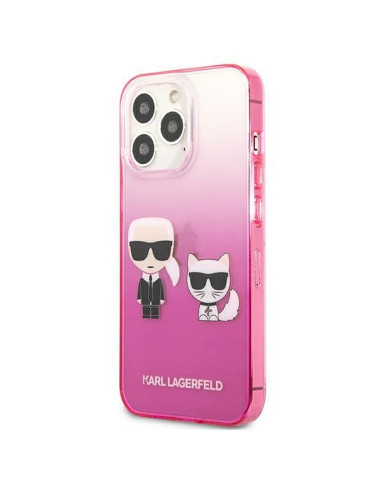 Véritable KARL LAGERFELD Case KLHCP13LTGKCP pour iPhone 13 PRO (K Choupette Centered / Pink)