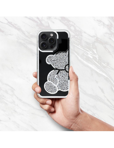 Coque TEDDY BEAR pour IPHONE 13 PRO argenté