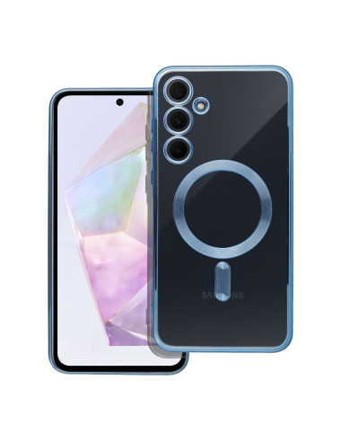 ELECTRO MAG COVER Coque compatible avec MagSafe pour SAMSUNG A35 bleu