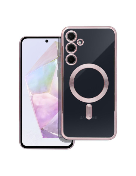 ELECTRO MAG COVER Coque compatible avec MagSafe pour SAMSUNG A35 or rose