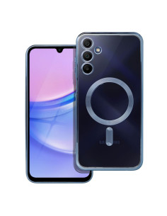ELECTRO MAG COVER Coque compatible avec MagSafe pour SAMSUNG A15 bleu