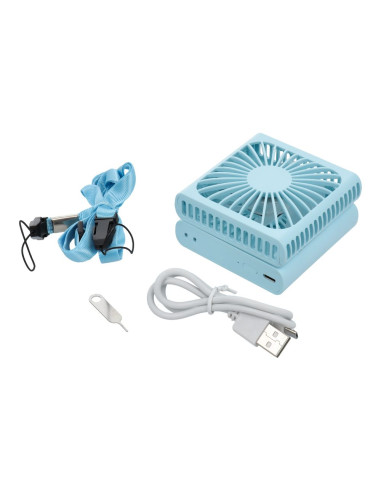 Ventilateur pliant portable F10 bleu