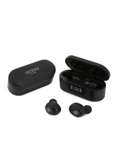 Écouteurs stéréo sans fil / bluetooth TWS GUESS Digital BT5 Classic + station d'accueil / noir (GUTWST31EK)
