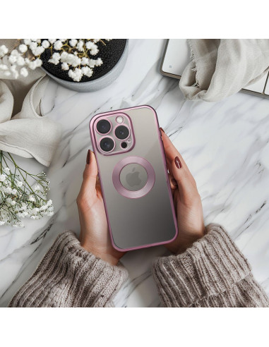 Coque GLAM pour IPHONE 14 Pro rose poudré