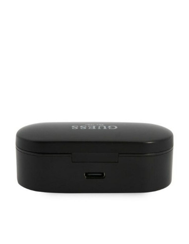 Écouteurs stéréo sans fil / bluetooth TWS GUESS Digital BT5 Classic + station d'accueil / noir (GUTWST31EK)