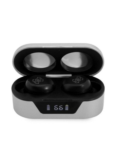 Bluetooth Earphones Stereo TWS GUESS Digital BT5 Classic with docking station / grey (GUTWST31EG)