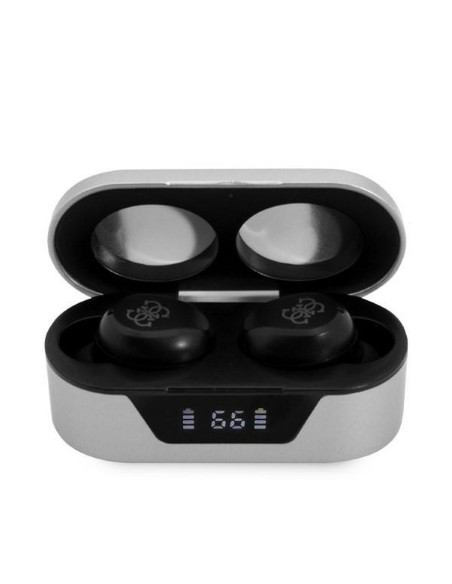 Bluetooth Earphones Stereo TWS GUESS Digital BT5 Classic with docking station / grey (GUTWST31EG)