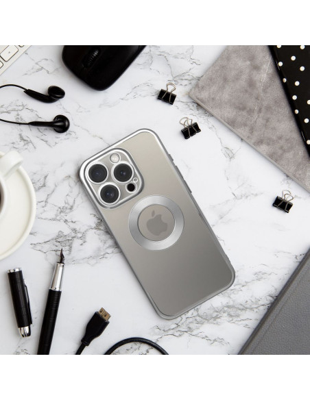 Coque GLAM pour IPHONE 15 Argent