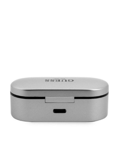 Bluetooth Earphones Stereo TWS GUESS Digital BT5 Classic with docking station / grey (GUTWST31EG)