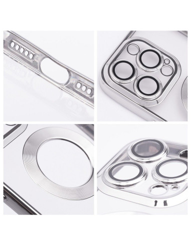 Coque GLAM pour IPHONE 15 Pro Argenté