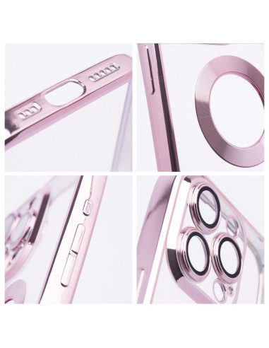 Coque GLAM pour IPHONE 15 Pro Max rose poudré