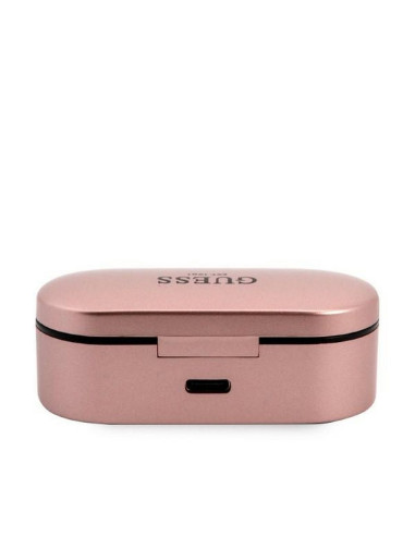 Bluetooth Earphones Stereo TWS GUESS Digital BT5 Classic with docking station / pink (GUTWST31EP)