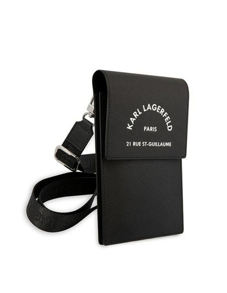 Karl Lagerfeld KLWBSARSGK pochette téléphone universelle (Chaîne Autographe / noir)