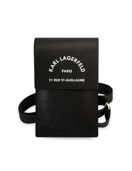 Karl Lagerfeld KLWBSARSGK pochette téléphone universelle (Chaîne Autographe / noir)