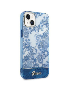 Véritable GUESS Case GUHCP14MHGPLHB pour iPhone 14 PLUS (IML Electro Cam TDJ / bleu) 2
