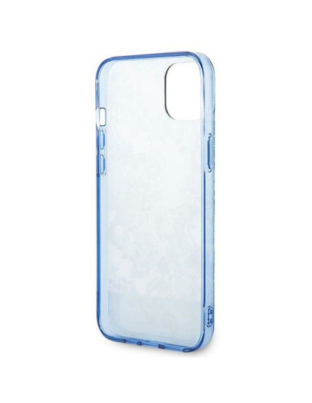 Véritable GUESS Case GUHCP14MHGPLHB pour iPhone 14 PLUS (IML Electro Cam TDJ / bleu)