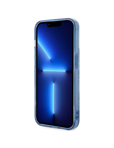 Véritable GUESS Case GUHCP14LHGPLHB pour iPhone 14 PRO (IML Electro Cam TDJ / bleu)