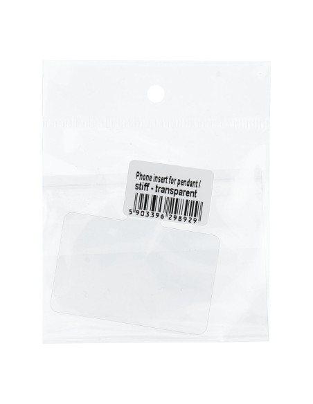 Insert pour étiquette de téléphone / rigide - transparent