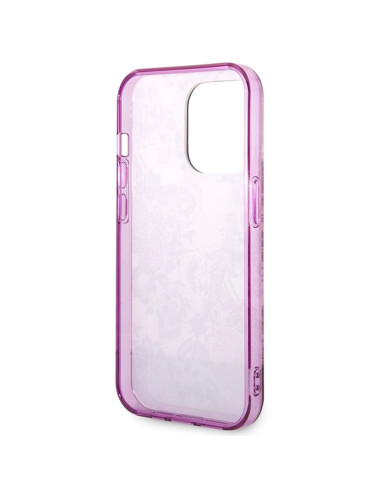 Véritable GUESS Case GUHCP14LHGPLHF pour iPhone 14 PRO (IML Electro Cam TDJ / fuchsia)