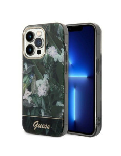 Coque GUESS pour IPHONE 14 Pro GUHCP14LHGJGHA (Jungle Collection) vert