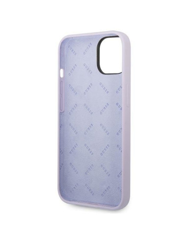 Coque GUESS pour IPHONE 13 / 14 / 15 GUHCP14SSLSMU (Silicone Vintage Gold Logo) violet