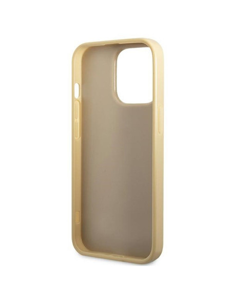 Coque GUESS pour IPHONE 14 Pro GUHCP14LHGGSHD (Glitter Flakes Script Metal Logo) or