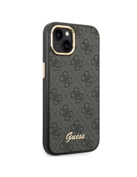 Coque GUESS pour IPHONE 13 / 14 / 15 GUHCP14SHG4SHK (4G Vintage Gold Logo) noir